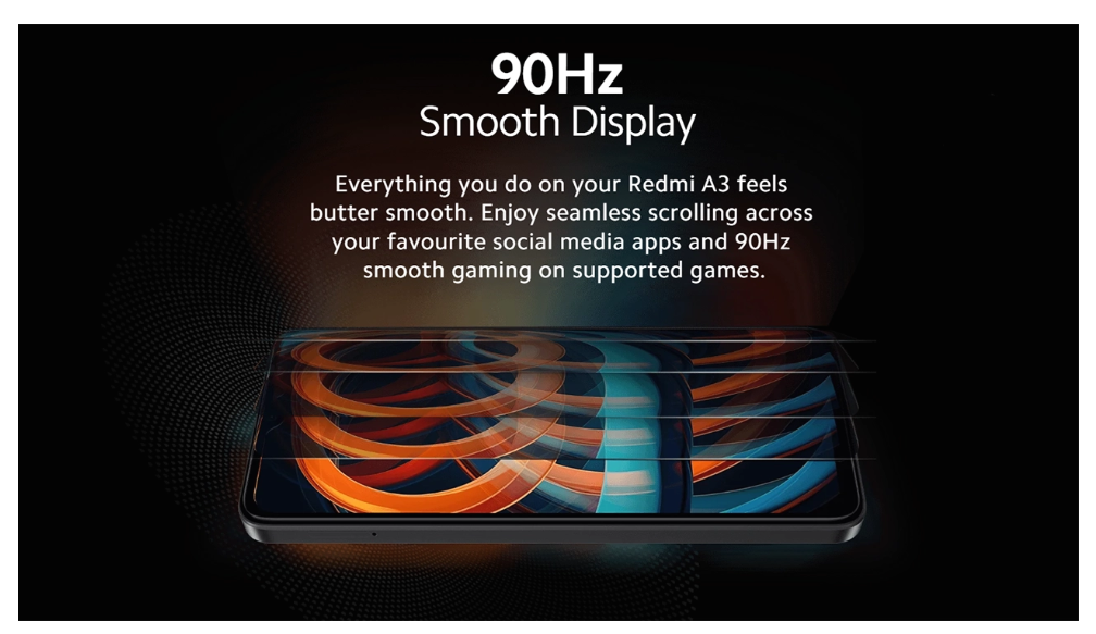 Xiaomi Redmi A3 Display Features