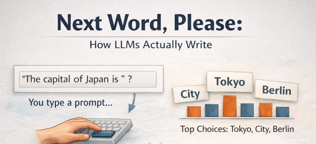 Next Word, Please: How LLMs Actually Write