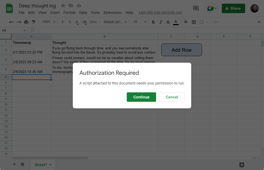 Screenshot of the authorization prompt dialog.