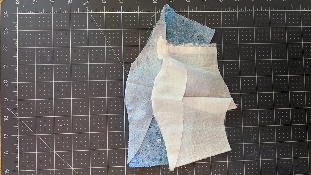 chin pieces sewn