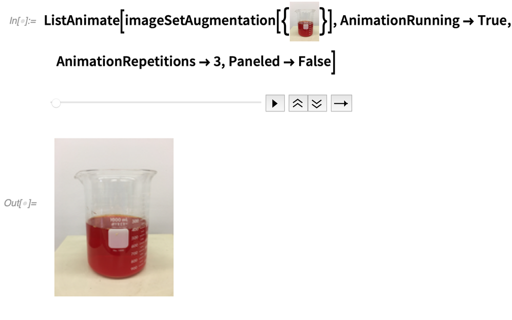 Code with beaker filled with red liquid