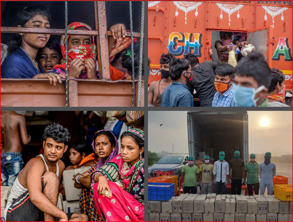 Avinash’s team provides food packets and relief material to migrants