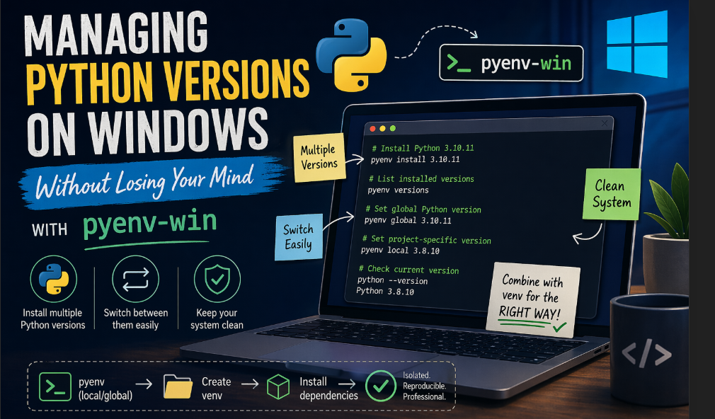 Managing Python Versions on Windows Without Losing Your Mind (with pyenv-win)