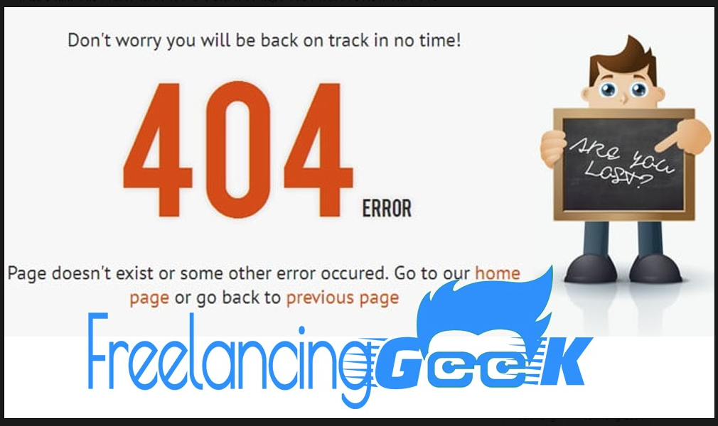 404 Error Page | Page Not Found | Freelancing Geek