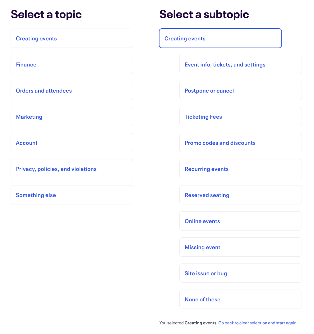 User testing with a clickable prototype to see the new taxonomy in action.