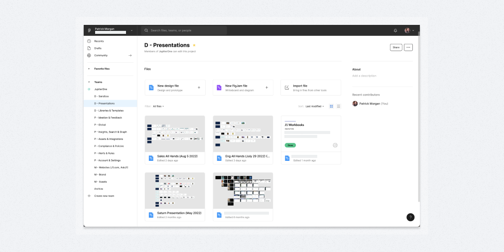 A screenshot of a Project overview page in Figma
