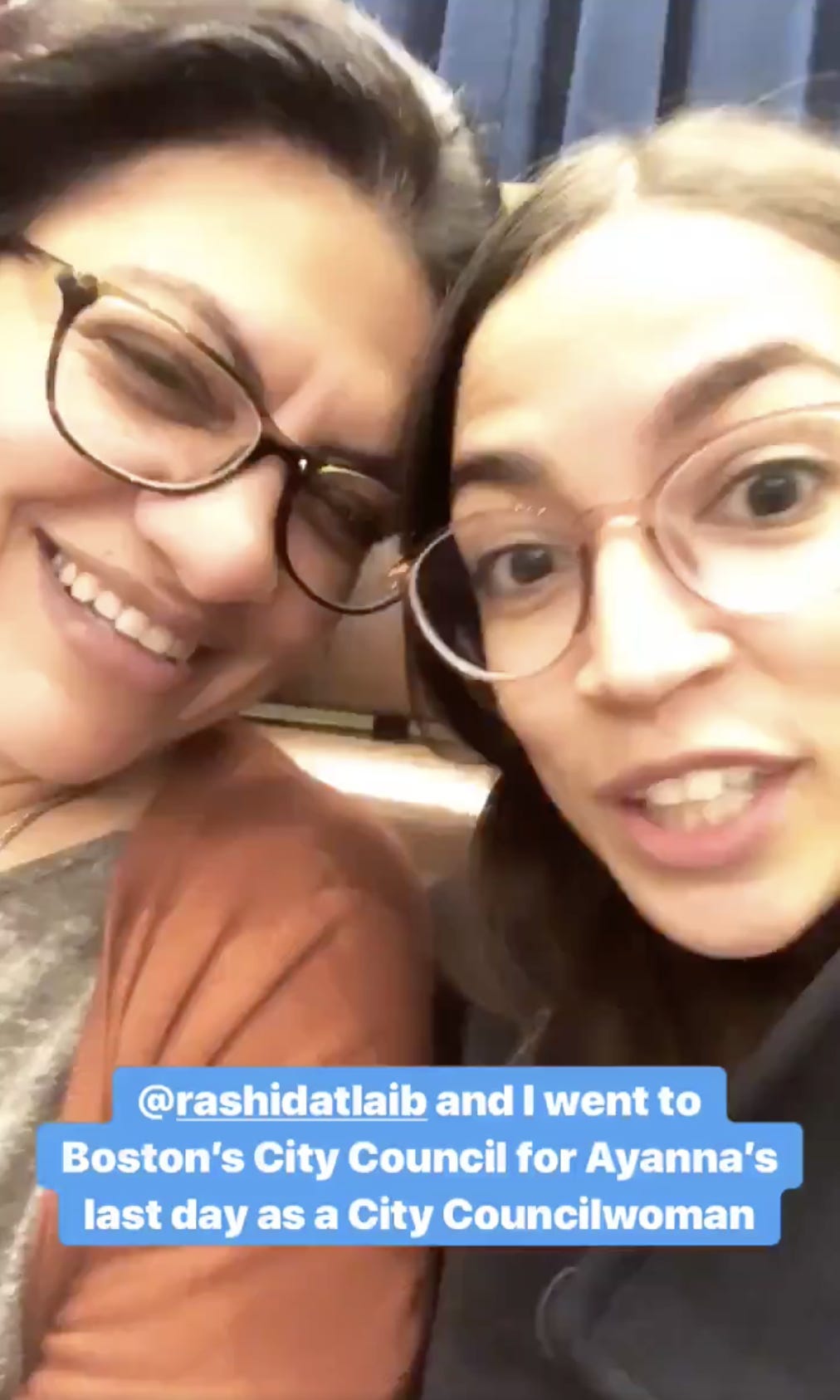 Rashida Tlaib and Alexandria Ocasio-Cortez.