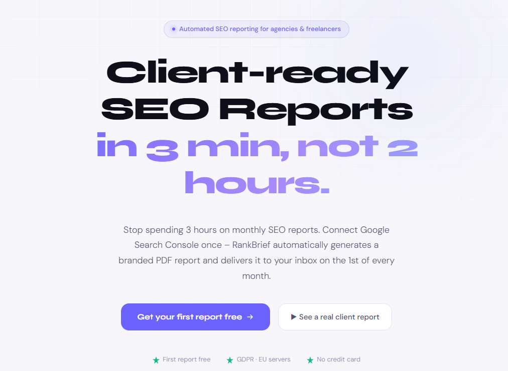 Why I Built RankBrief: The SEO Report Nobody Has Time to Create