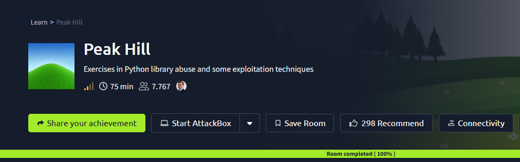 Peak Hill (THM) Tryhackme Walkthrough Medium Challenge