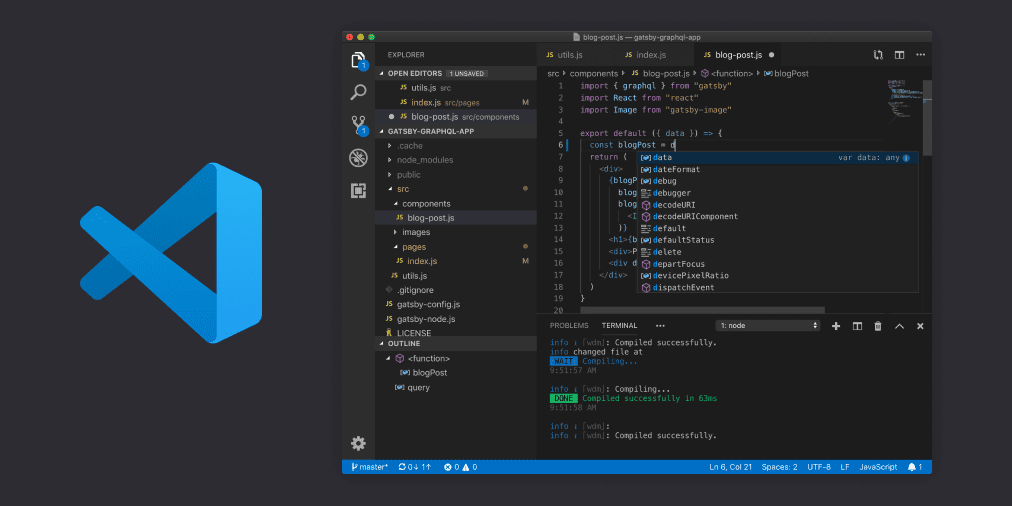 VSCode code editor for php development