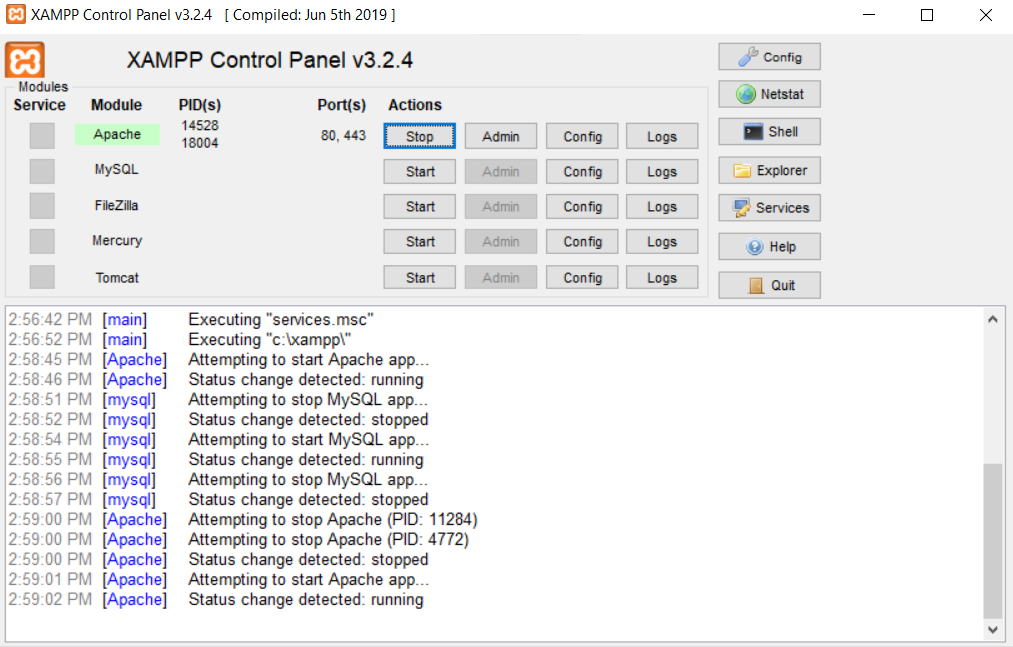 XAMPP preview