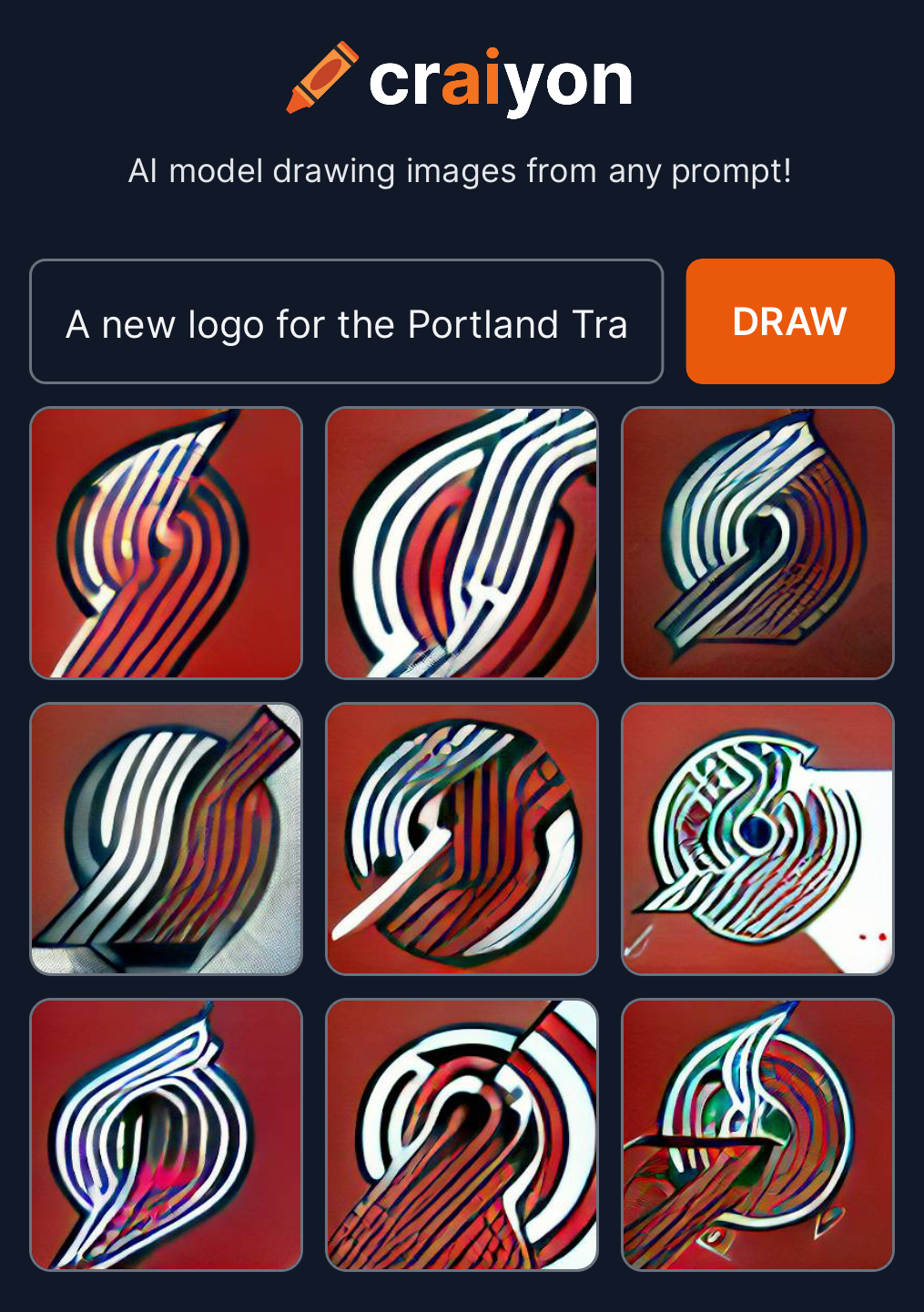 Portland Trail Blazers AI logos