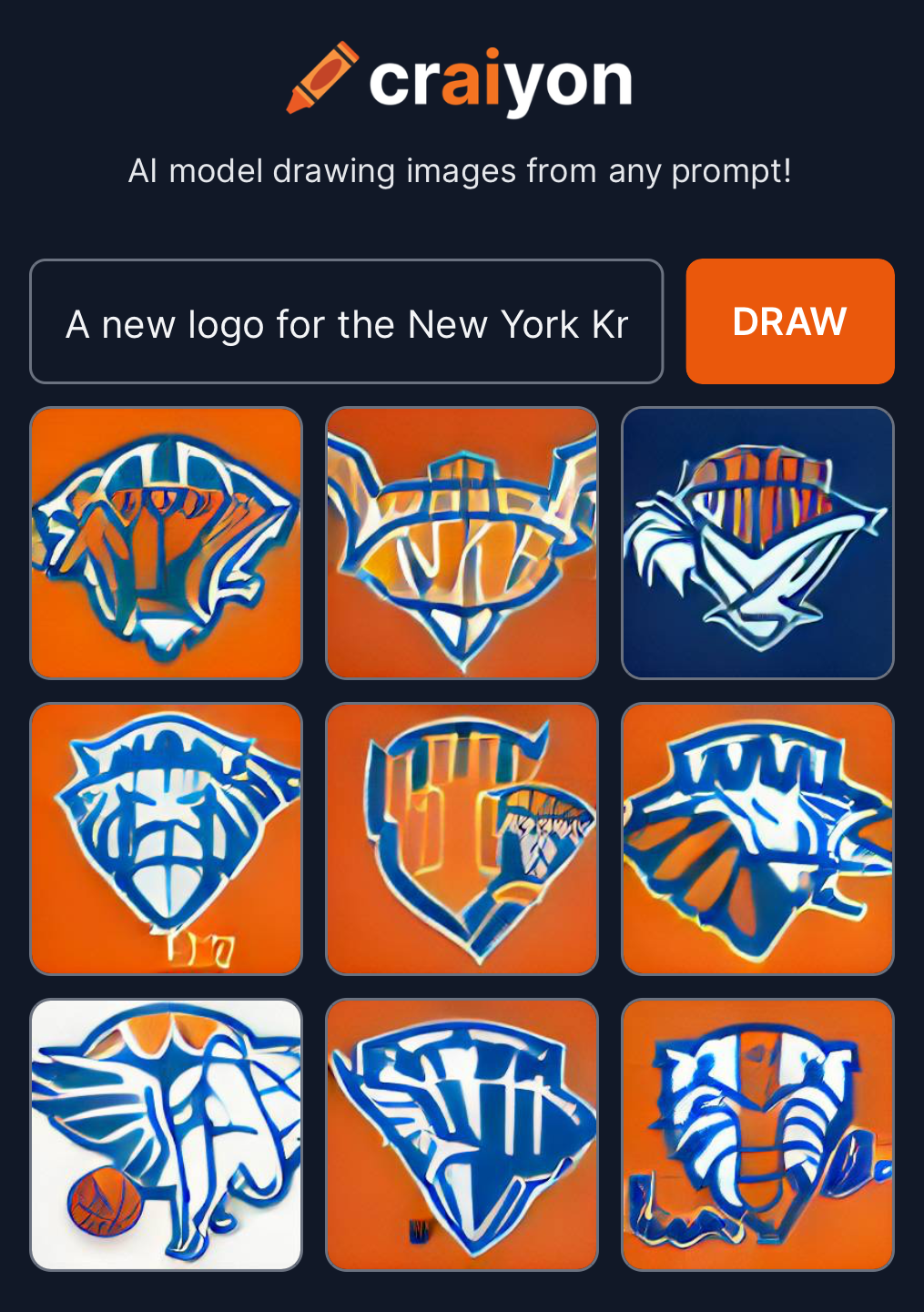 New York Knicks AI logos