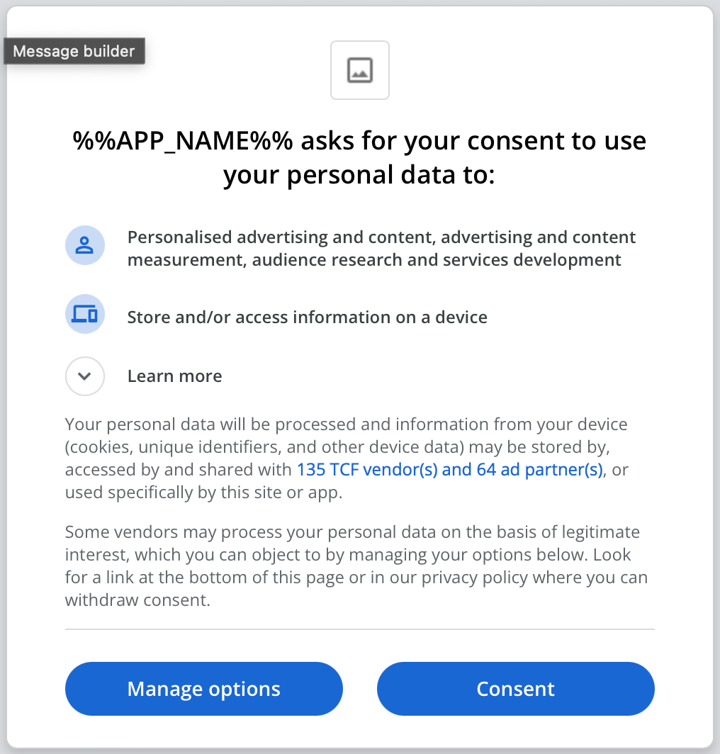 Initial consent window