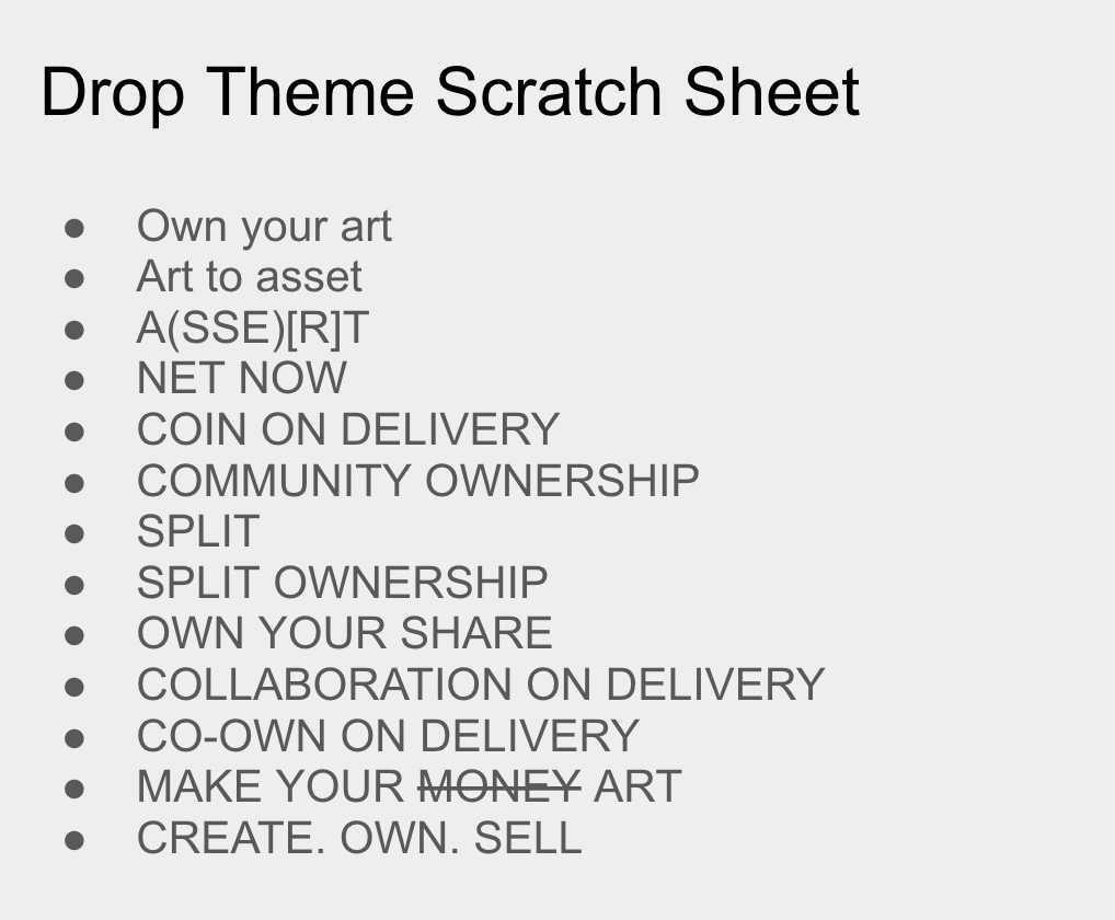 Screenshot of drop theme scratch sheet.