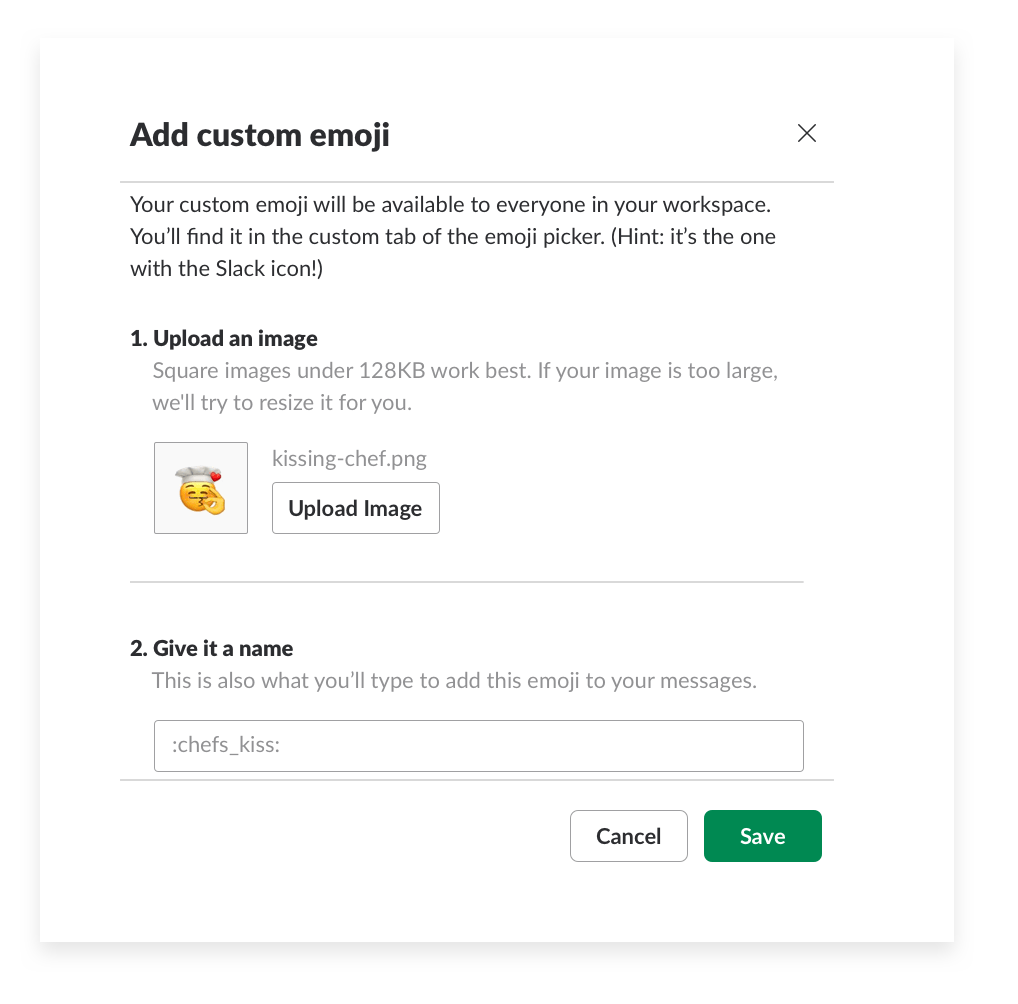 Custom emojis in Slack