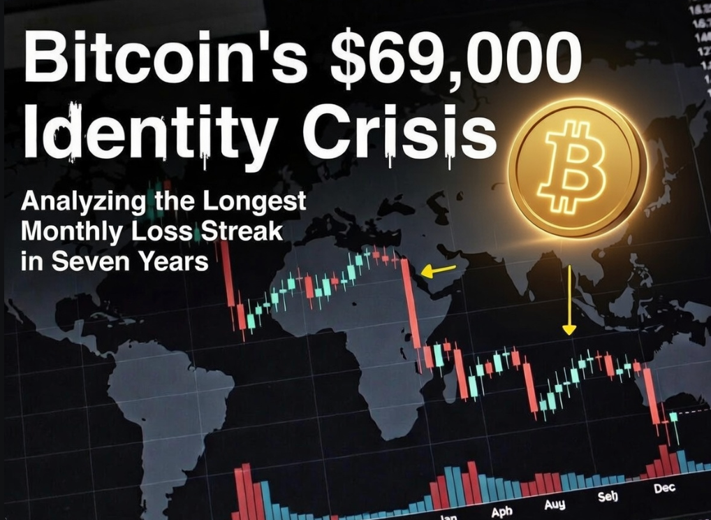 Bitcoin’s $69,000 Identity Crisis: Analyzing the Longest Monthly Loss Streak in Seven Years