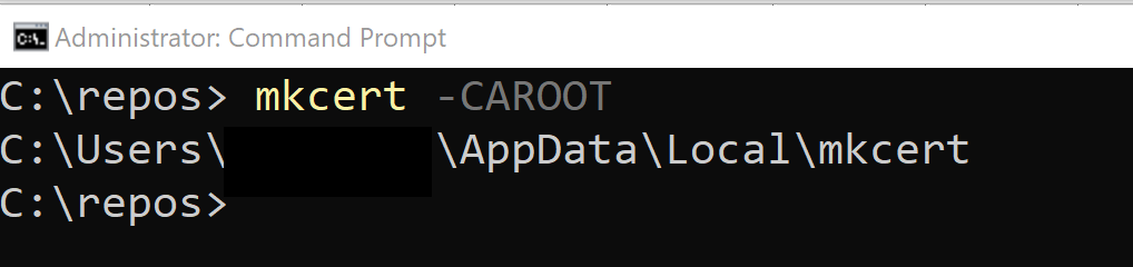 mkcert -CAROOT