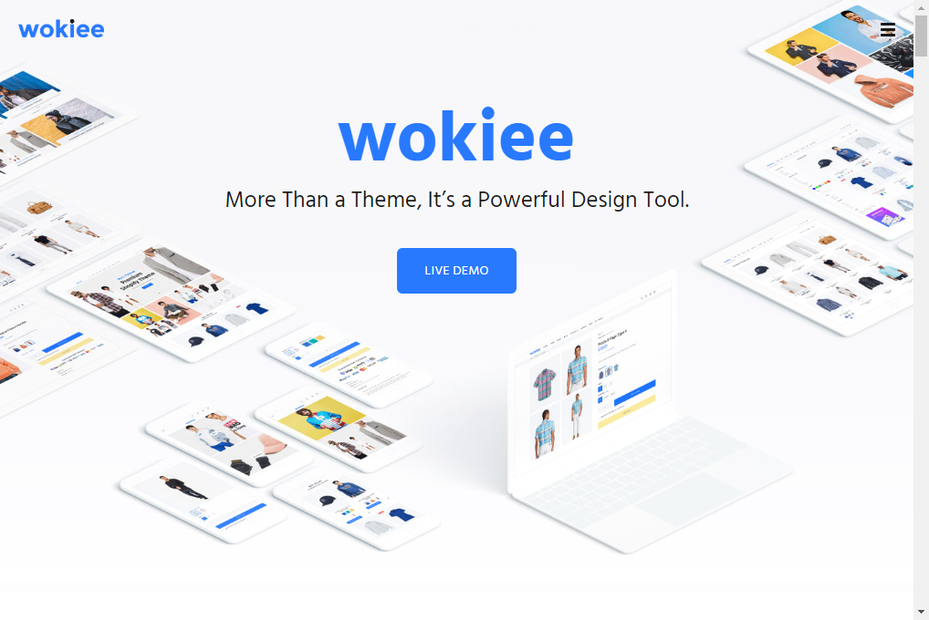 Wokiee — parallax website templates with design tool