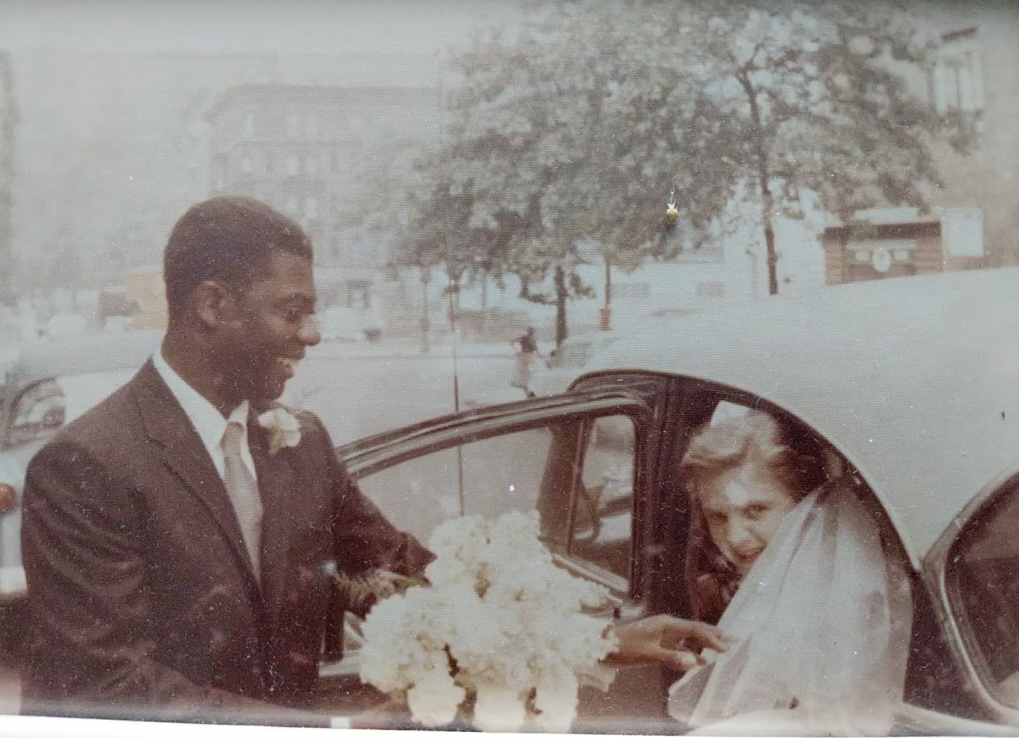 Claude and Carolyn on their wedding day.