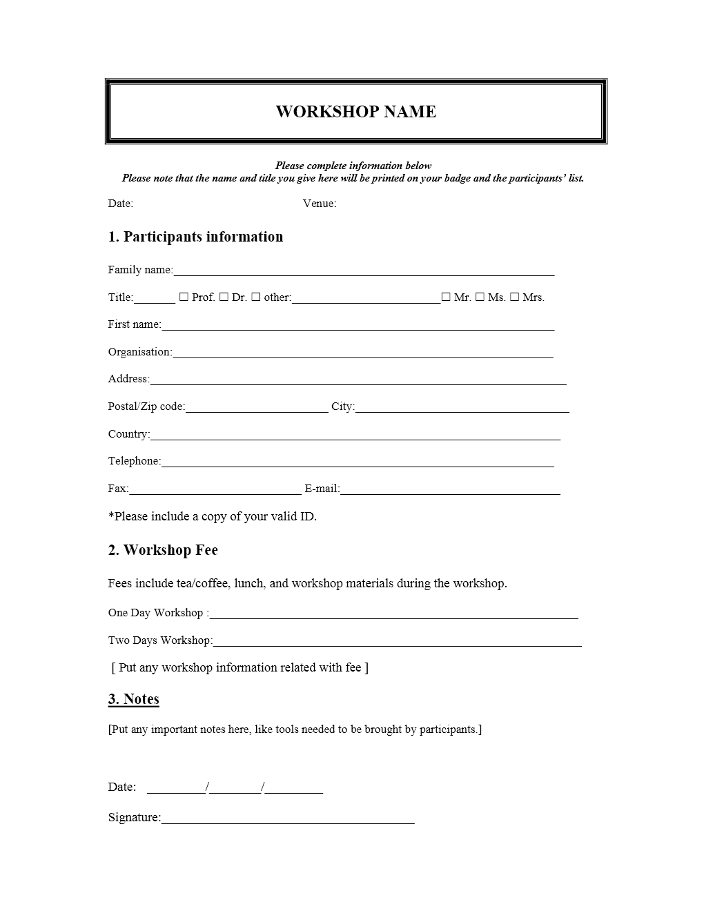 Entry Form Template Word charlotte clergy coalition