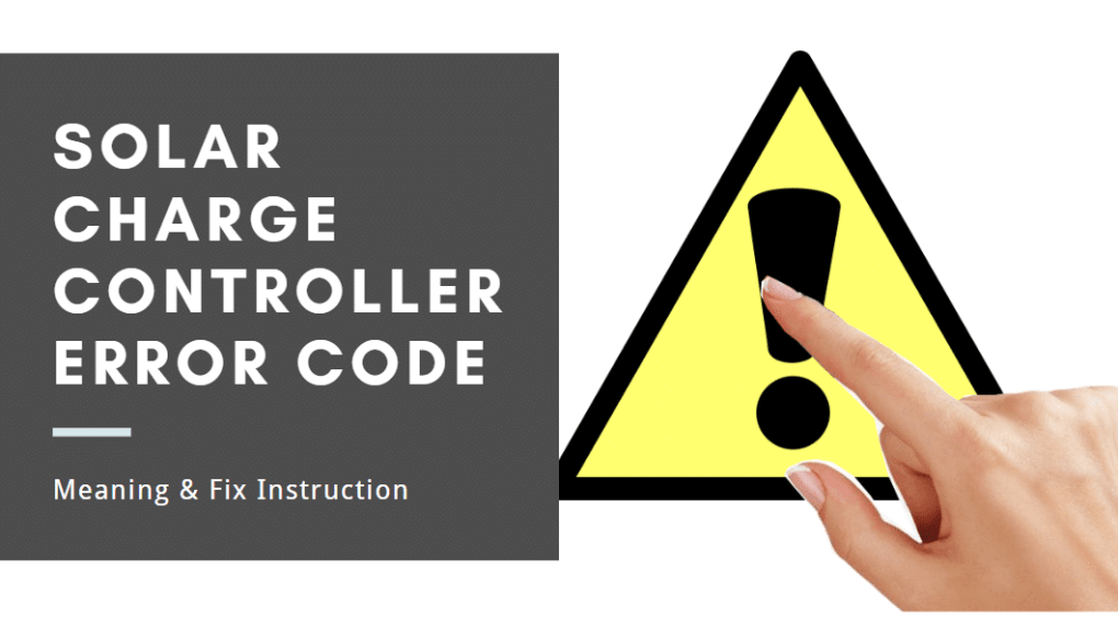solar charge controller error codes