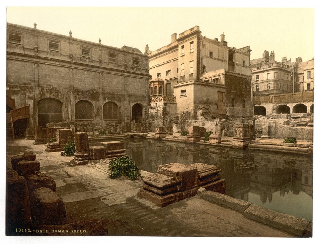 roman ruins england photo