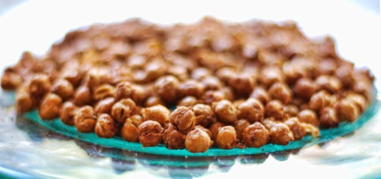 Plate of Roasted Chickpeas 