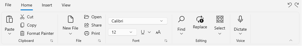 Compact Mode in WinUI Ribbon Control