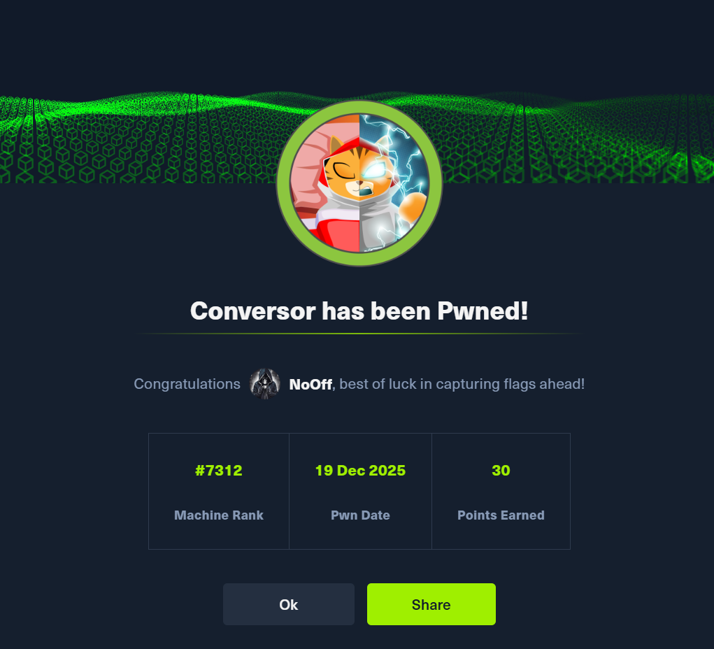 Conversor Writeup (HackTheBox Easy Machine)