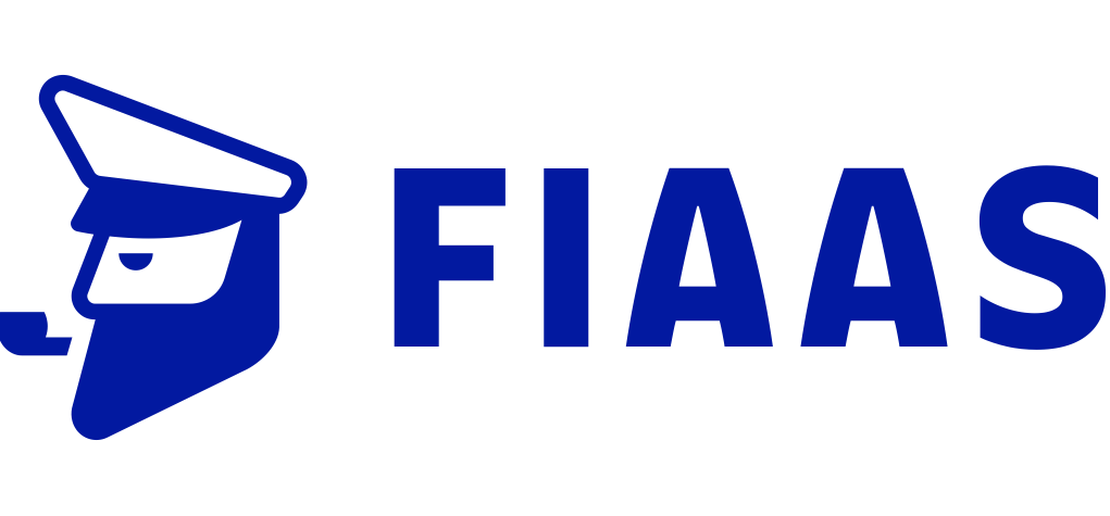 FIAAS logo, with a pipe smoking captain in profile.