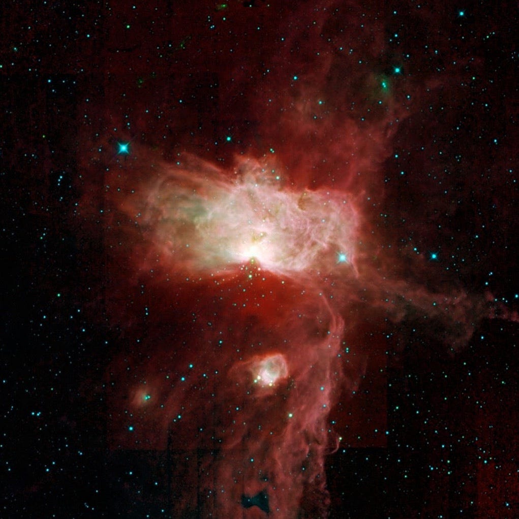 Despite the name there is no fire coming from the Flame nebula.
