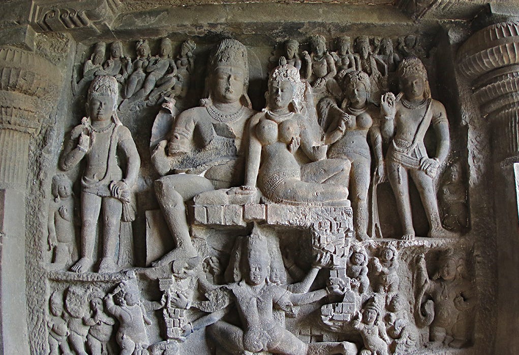 Kailash Temple Shiv-Parvati Carving
