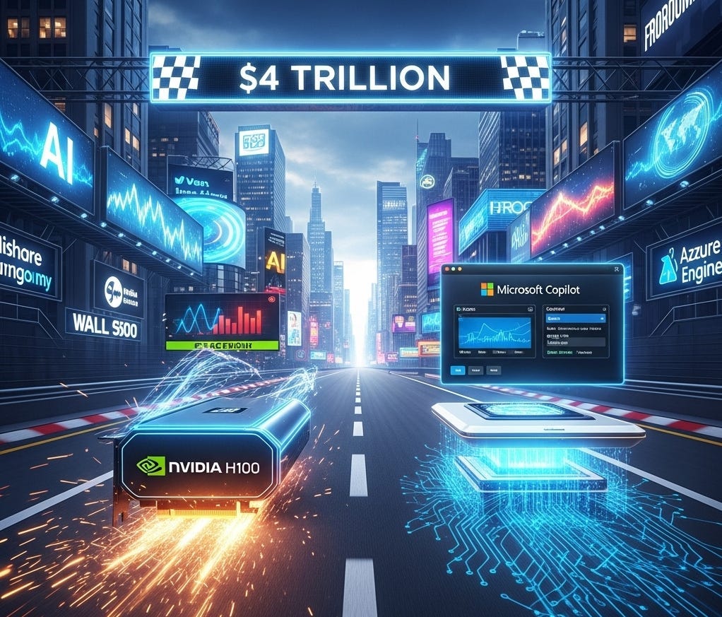 The $4 Trillion Tango: Nvidia vs. Microsoft and the Most Expensive Race on Earth