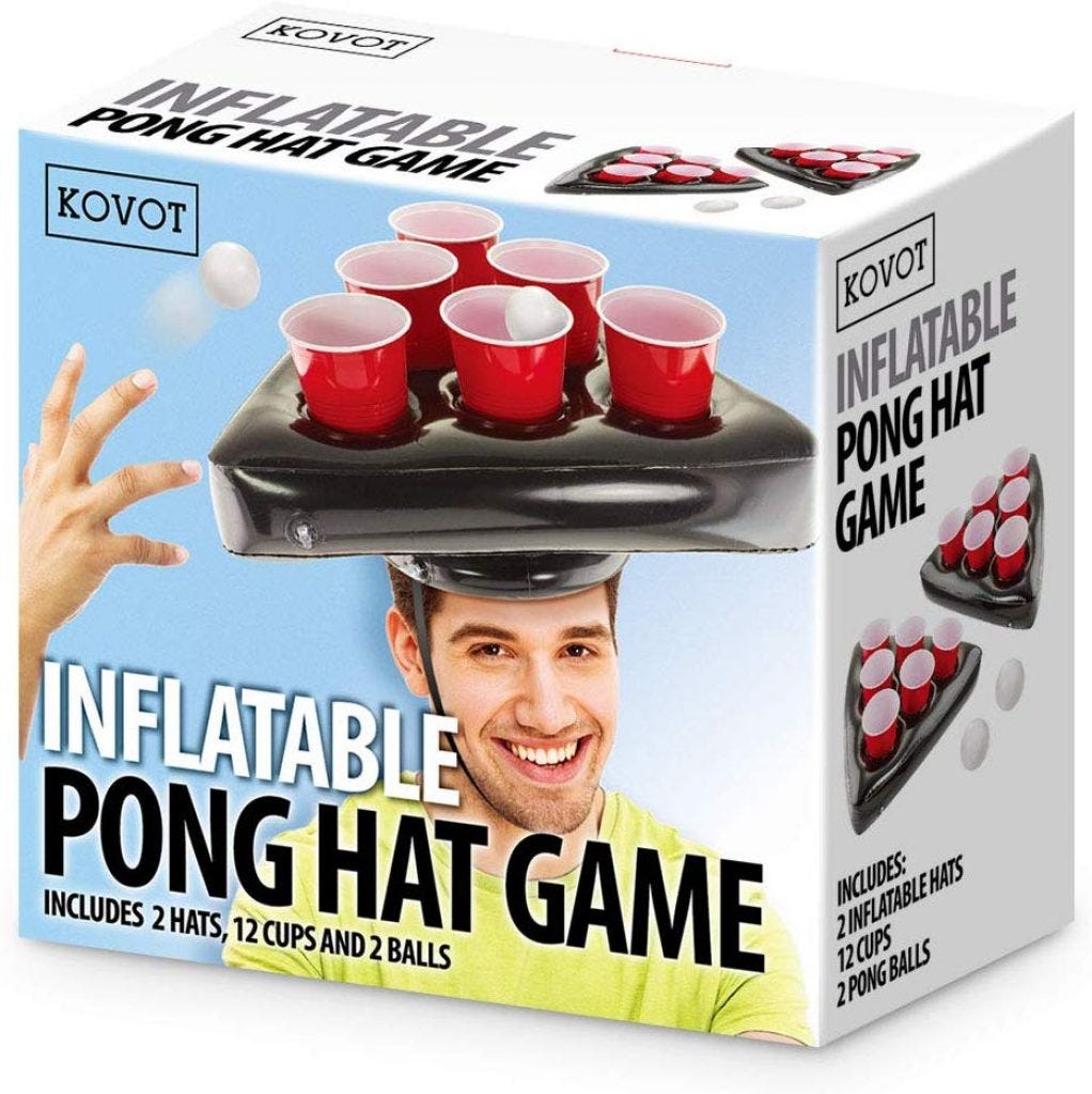 Inflatable Beer Pong Hat