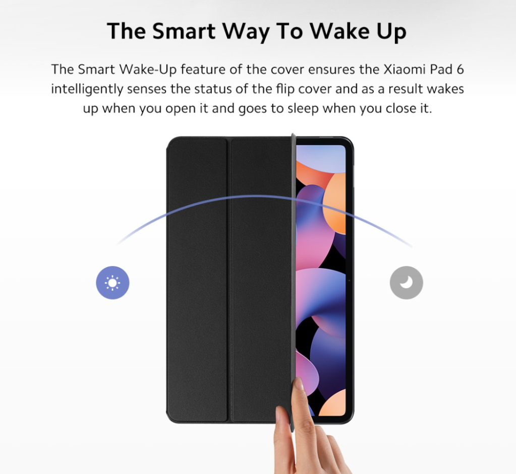 Xiaomi Pad 6 Cover — wake up feature from website