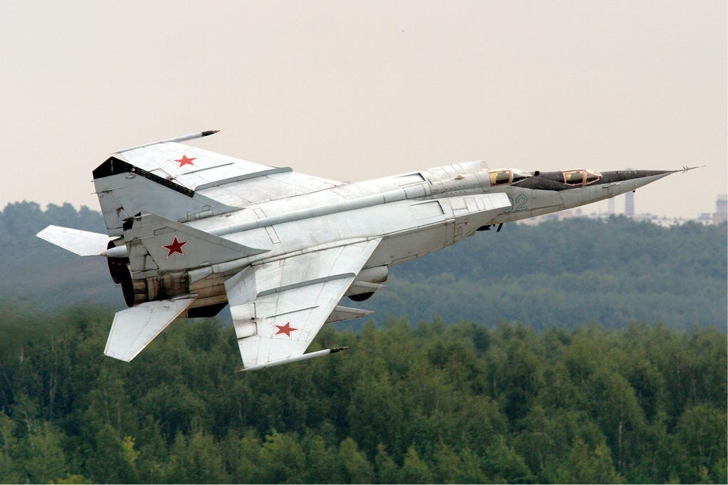 Figure 2.2: Mig-25, first thought to be an air superiority fighter but later discovered to be a dedicated interceptor