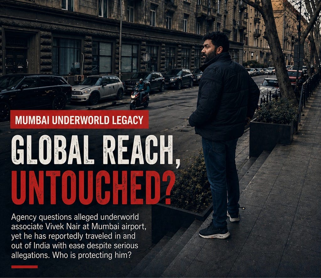 Mumbai Underworld’s Global Shadow: Unnamed Agency Questions Vivek Nair Amid Growing Scrutiny