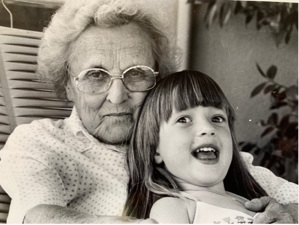 The author with her Great Grandmother, “Grammie.” From the author’s personal family photo collection.