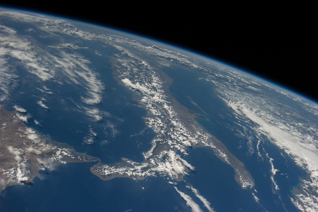 Italia vista dallo spazio.