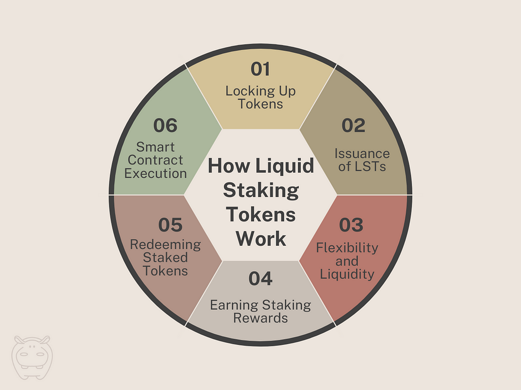 A 6-steps guide to how liquid staking tokens work.