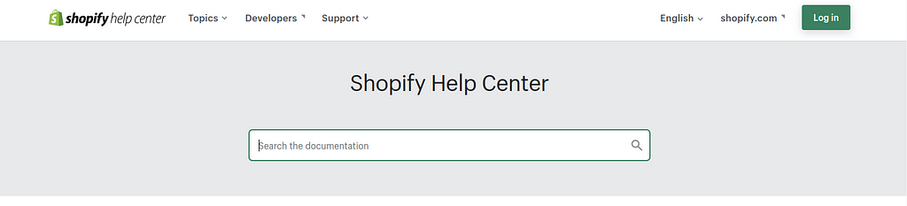 Shopify screenshot