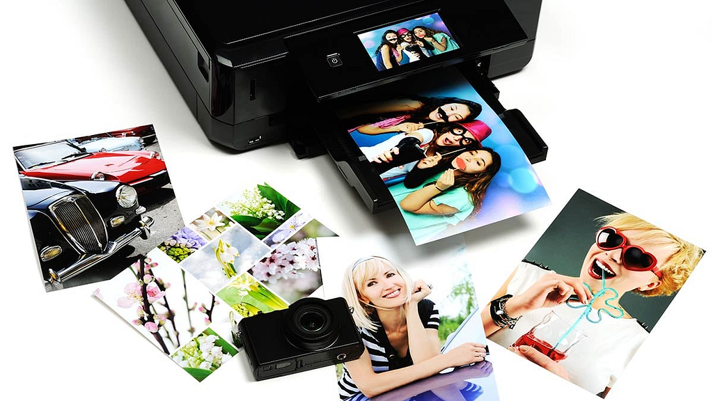 Printer with printed photos