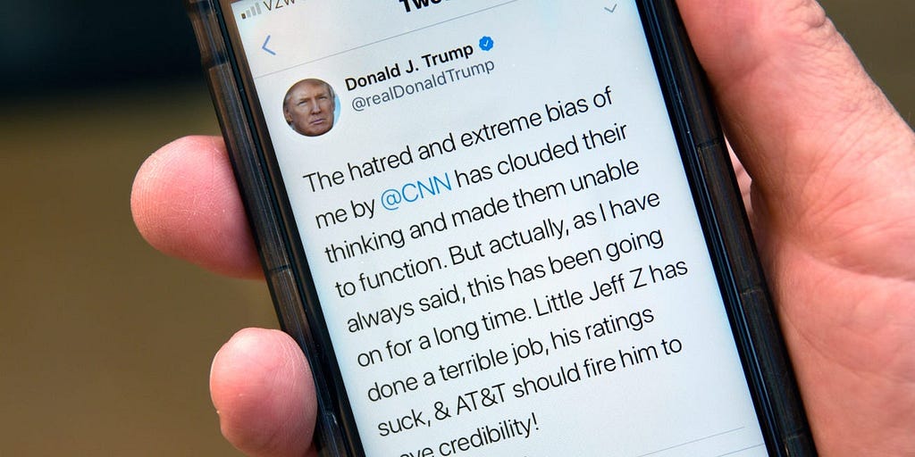 A screenshot of a tweet by Donald Trump.