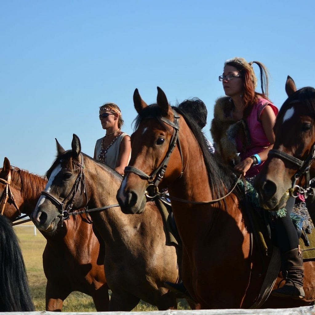 Hungarians on horseback