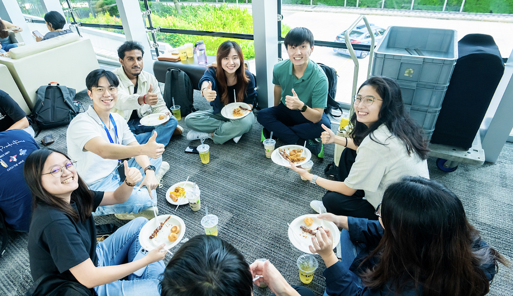 Photo of Jovan and his fellow interns while planning GovTech’s Intern Bonding Day