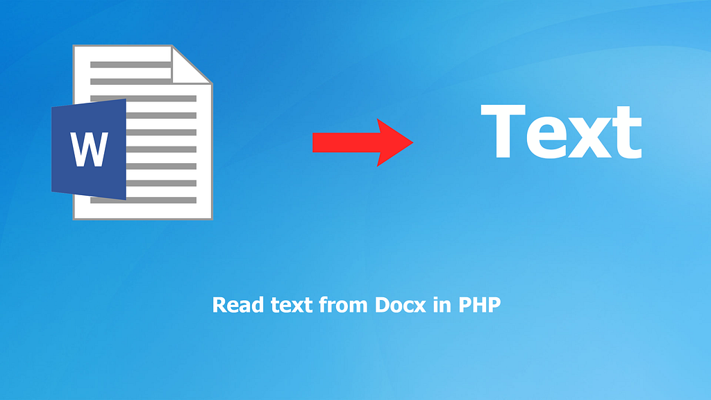 How to read the text from Docx in php