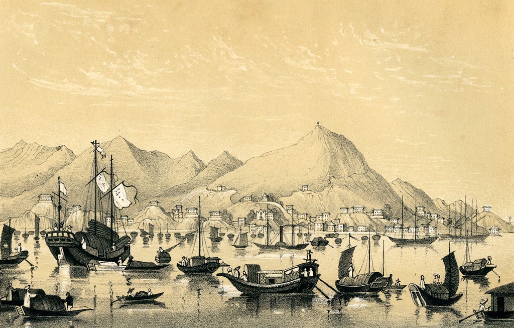 描繪 1847 年香港的畫像。