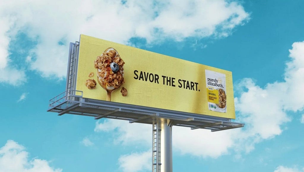 Purely Elizabeth billboard, via Marketing Dive.