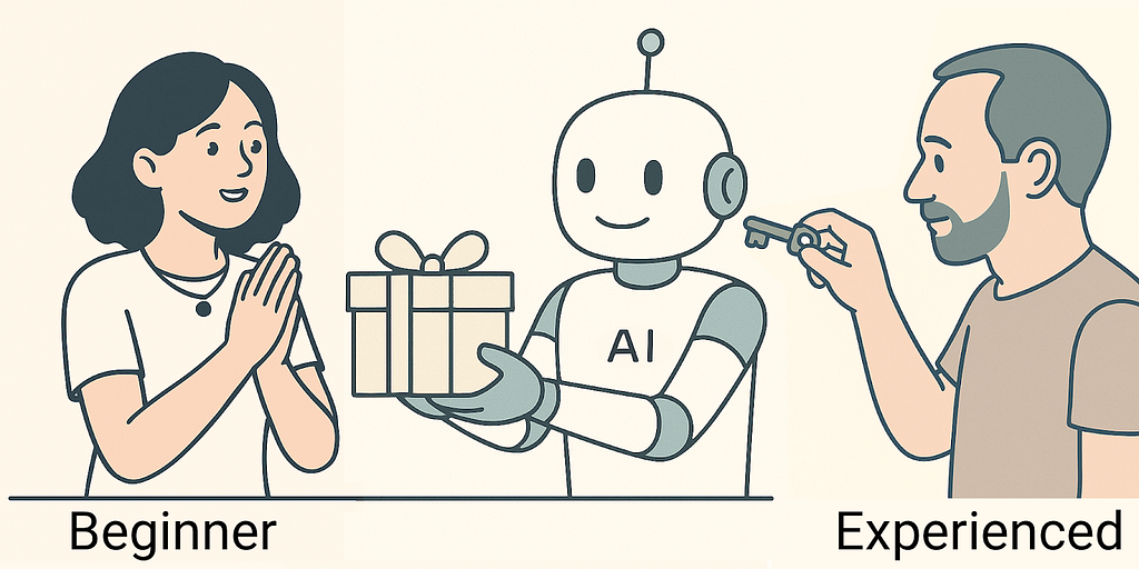 Only experienced team member can set the context and provide instructions for the AI to get quality outcomes